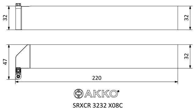SRXCR 3232 teknik çizim