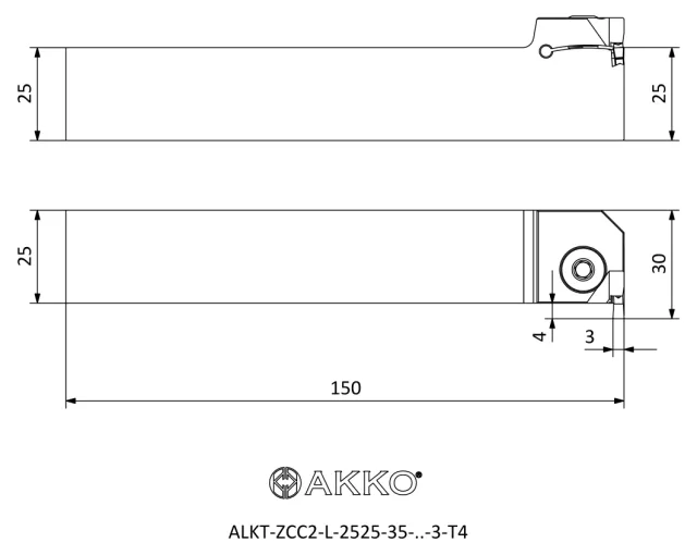 ALKT-ZCC2 teknik çizim