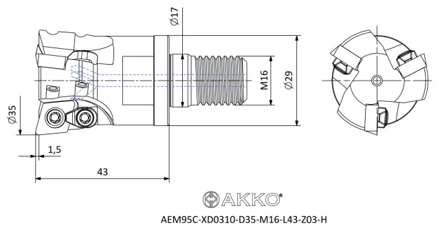 AEM95C-XD0310 teknik çizim