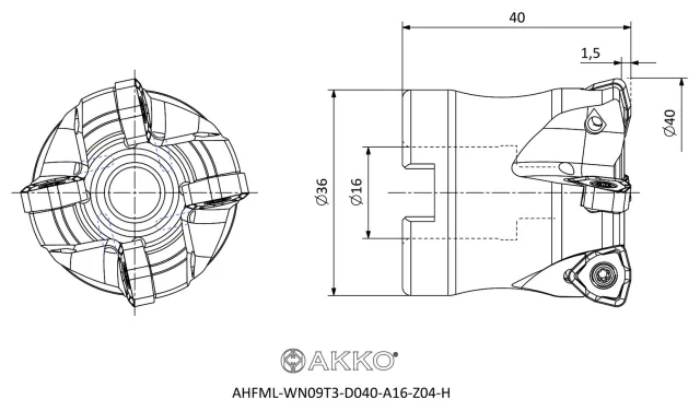 AHFML-WN09T3 teknik çizim