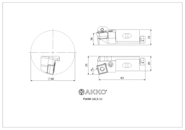 PSKNR 16CA 12 teknik çizim