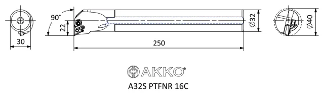 PTFNR 16C teknik çizim