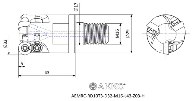 AEMRC-RD10T3 teknik çizim