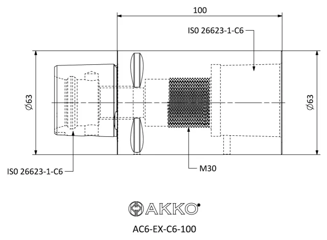 AC6-EX-C6-100 teknik çizim