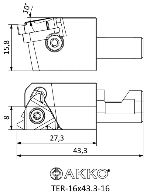 TER-16x43.3-16 teknik çizim