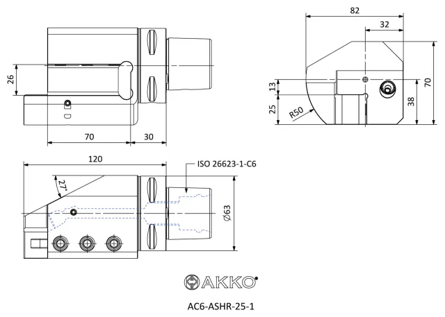 AC6-ASHR teknik çizim
