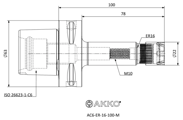 AC6-ER-16 teknik çizim