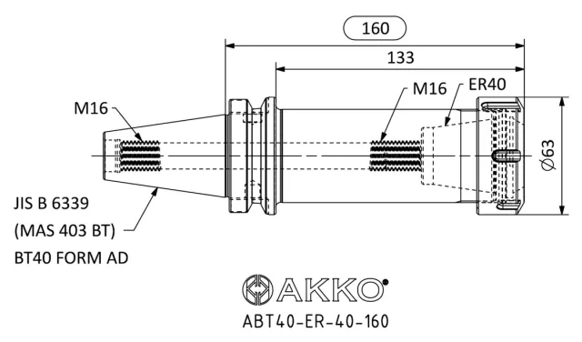 ABT40-ER teknik çizim
