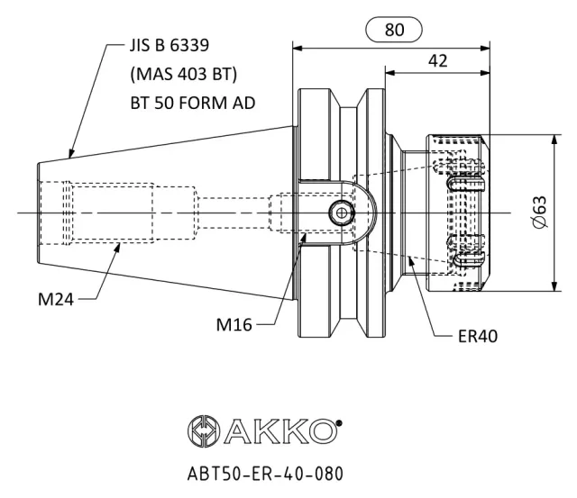 ABT50-ER teknik çizim