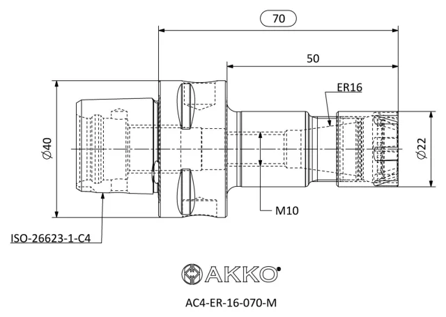 AC4-ER-16-070-M teknik çizim