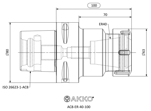 AC8-ER teknik çizim