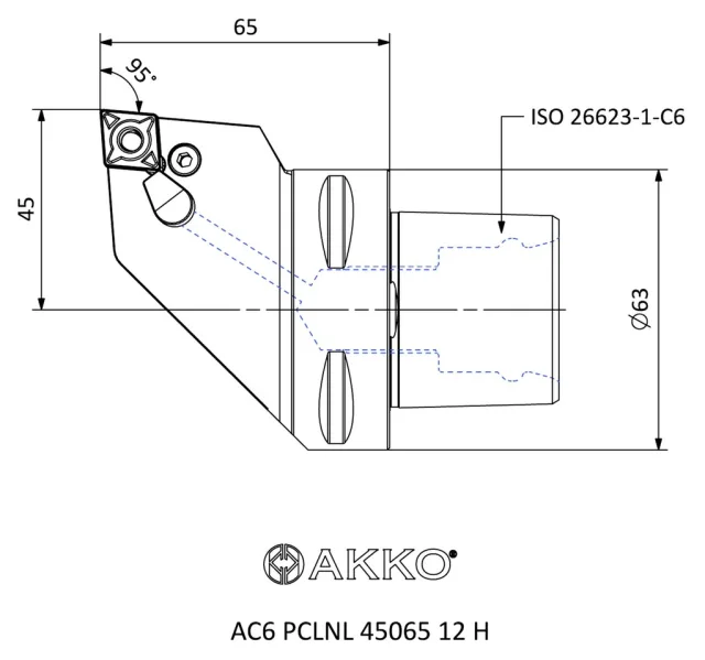 AC6 PCLNL 45065 12 H teknik çizim