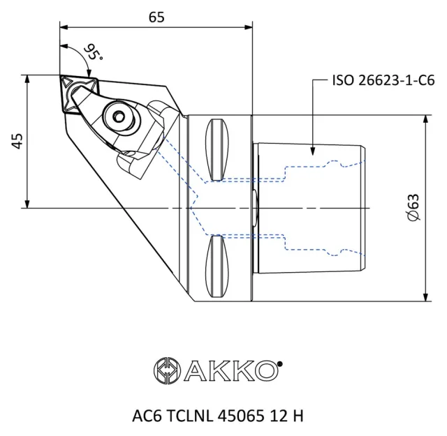 AC6 TCLNL 45065 12 H teknik çizim