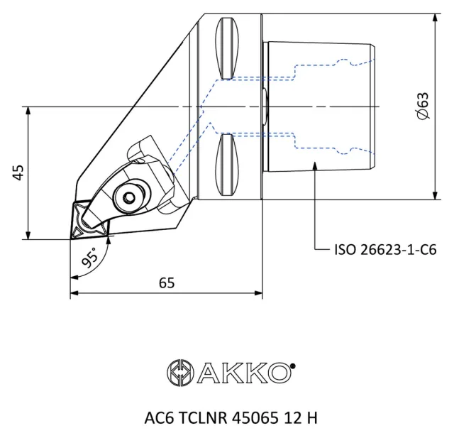 AC6 TCLNR 45065 12 H teknik çizim