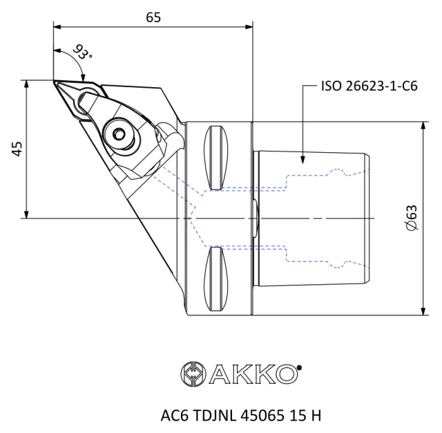 AC6 TDJNL 45065 15 H teknik çizim