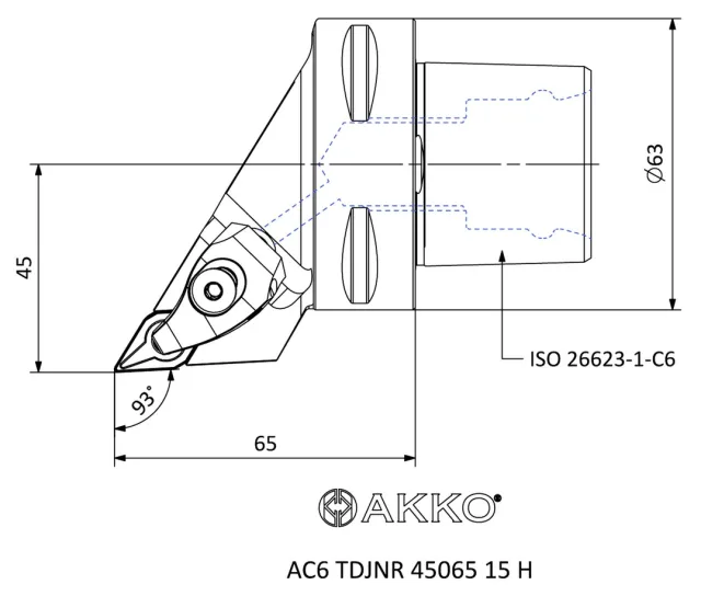 AC6 TDJNR 45065 15 H teknik çizim