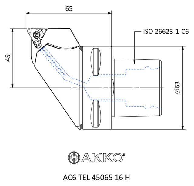 AC6 TEL 45065 16 H teknik çizim