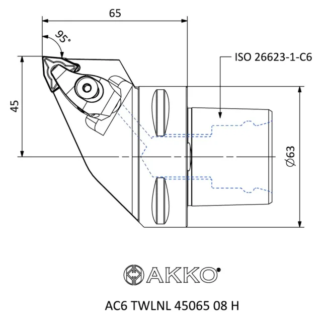 AC6 TWLNL 45065 08 H teknik çizim