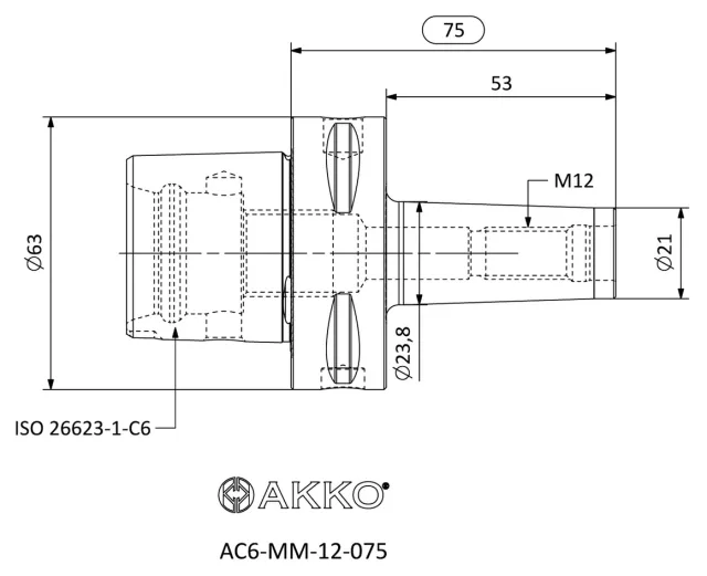 AC6-MM teknik çizim