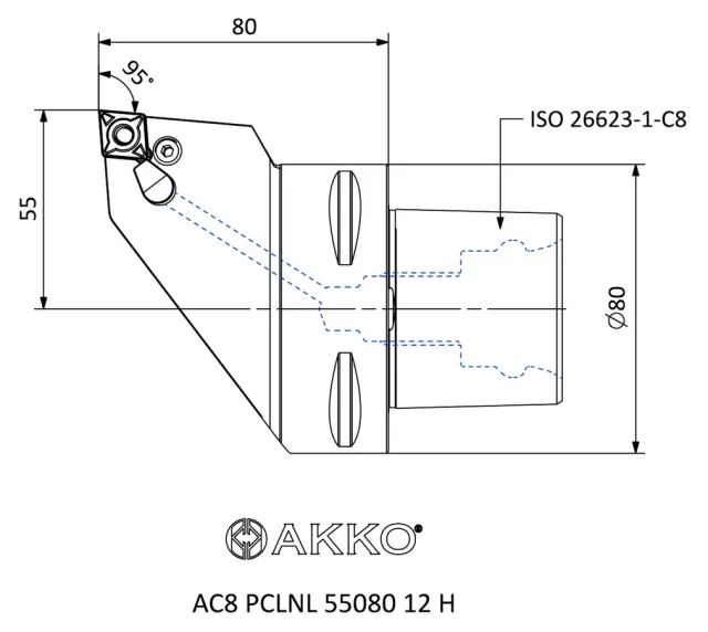 AC8 PCLNL 55080 12 H teknik çizim