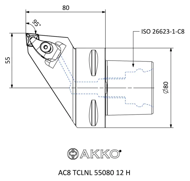 AC8 TCLNL 55080 12 H teknik çizim