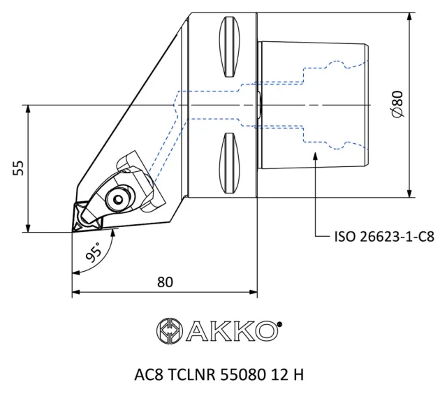 AC8 TCLNR 55080 12 H teknik çizim
