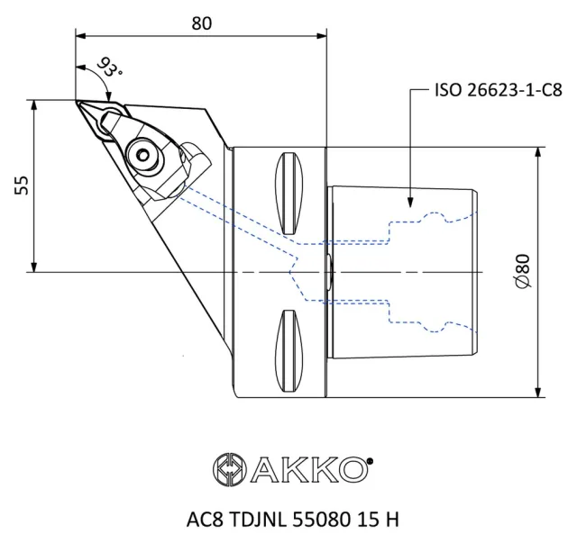 AC8 TDJNL 55080 15 H teknik çizim