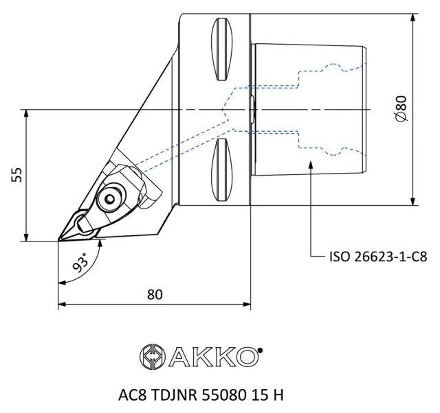 AC8 TDJNR 55080 15 H teknik çizim