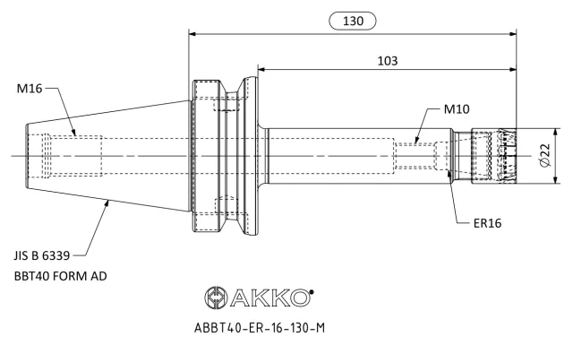 JIS B 6339 (MAS 403 BT) / AK-PLUS TUTUCULAR teknik çizim
